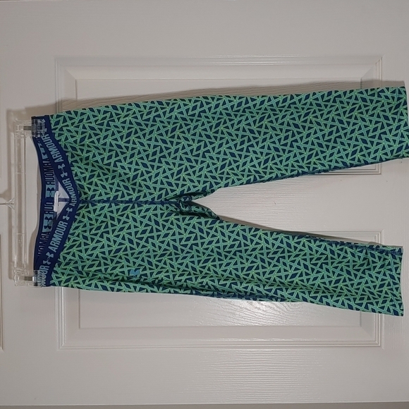 Under Armour turquoise and blue cropped leggings size s - Picture 1 of 4